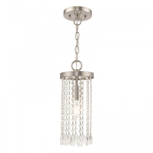 ##Antique Hardware## 1 Light Brushed Nickel Single Pendant