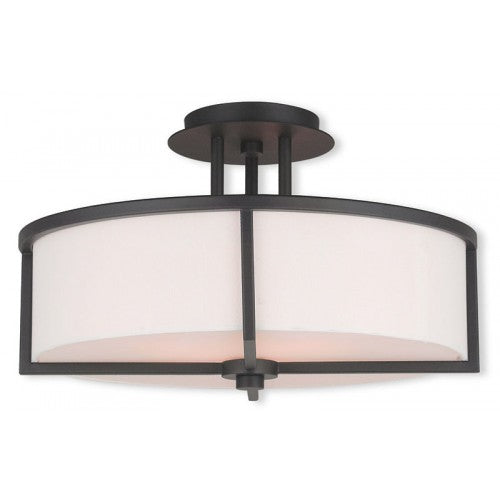 ##Antique Hardware## 3 Light Bronze Ceiling Mount