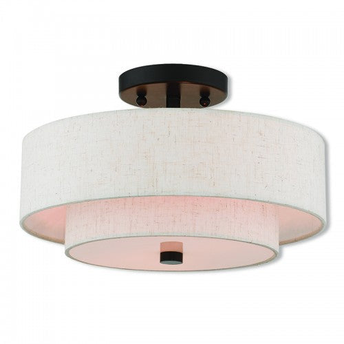 ##Antique Hardware## 2 Light English Bronze Ceiling Mount