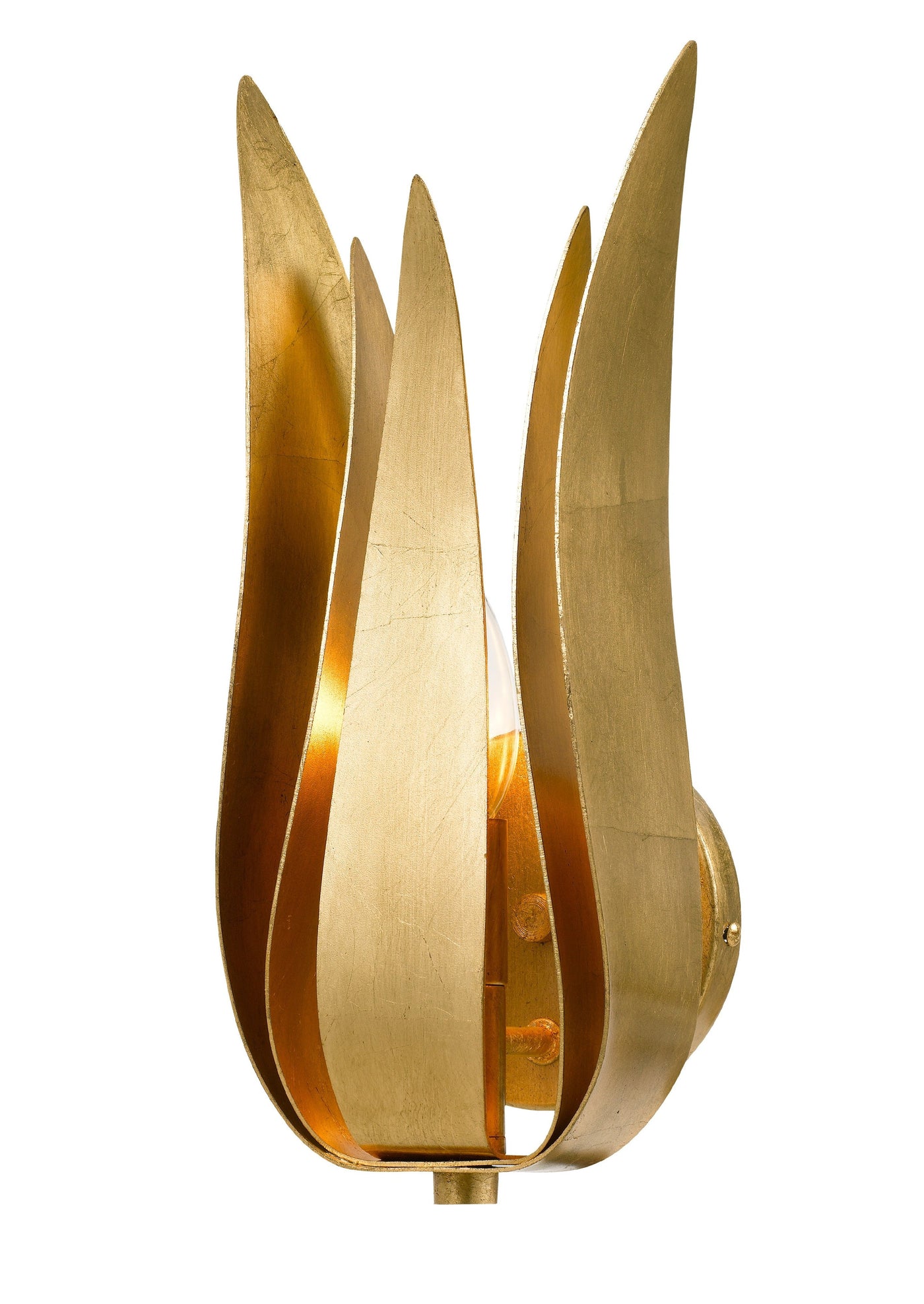 ##Antique Hardware## Broche 1 Light Antique Gold Sconce