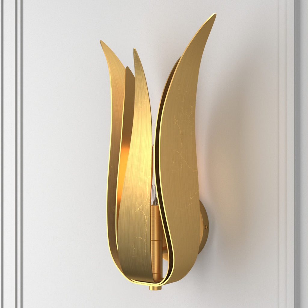 ##Antique Hardware## Broche 1 Light Antique Gold Sconce