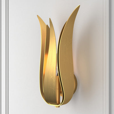 ##Antique Hardware## Broche 1 Light Antique Gold Sconce