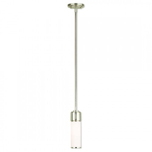 ##Antique Hardware## 1 Light Polished Nickel Single Pendant