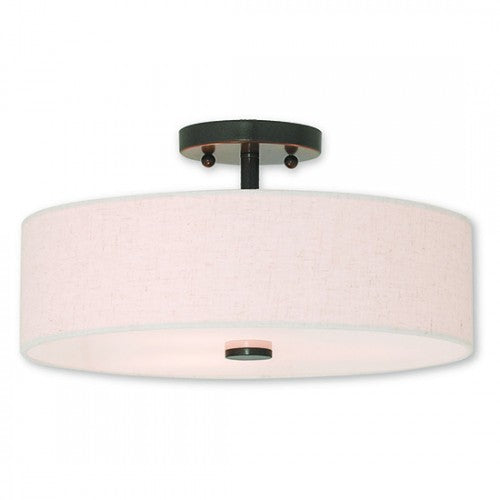 ##Antique Hardware## 3 Light English Bronze Ceiling Mount