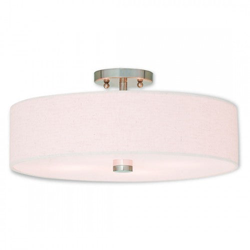 ##Antique Hardware## 4 Light Brushed Nickel Ceiling Mount