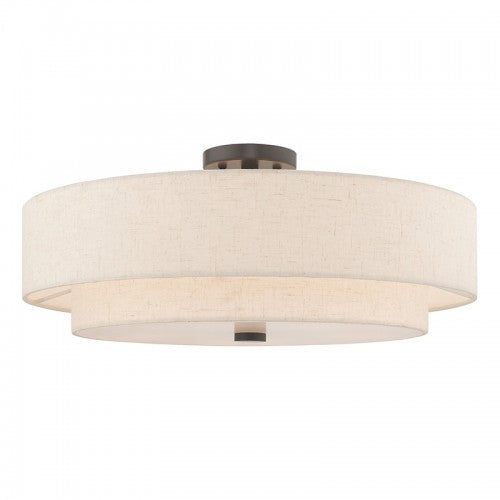 ##Antique Hardware## 5 Light English Bronze Ceiling Mount