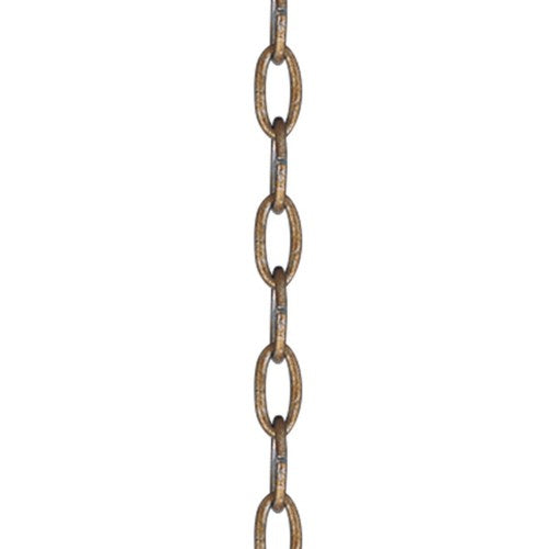 ##Antique Hardware## Antique Gold Leaf 12' Extra Heavy Duty Decorative Chain