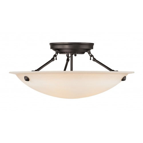 ##Antique Hardware## 3 Light Bronze Ceiling Mount