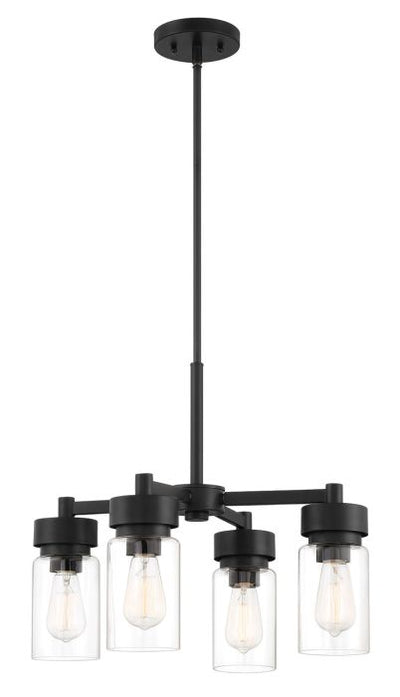 ##Antique Hardware## Bennet 4 Light Outdoor Chandelier in Midnight