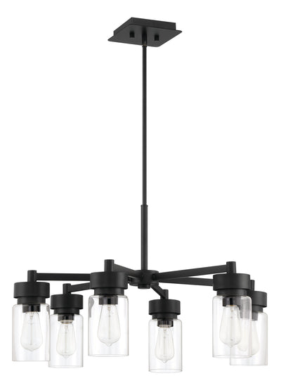 Antique Hardware Bennet 6 Light Outdoor Chandelier in Midnight Exterior