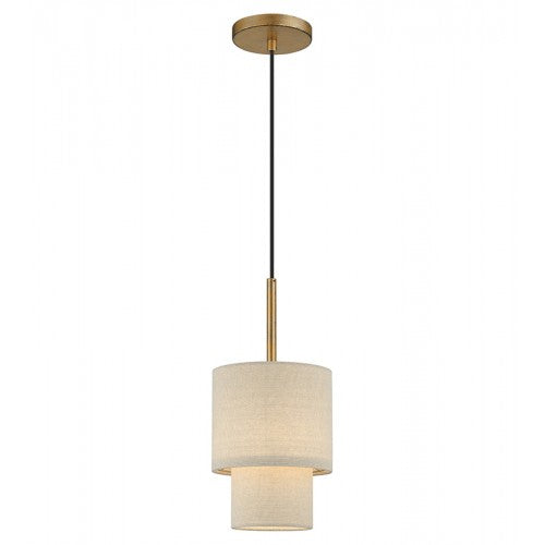 ##Antique Hardware## 1 Light Antique Gold Leaf Mini Pendant