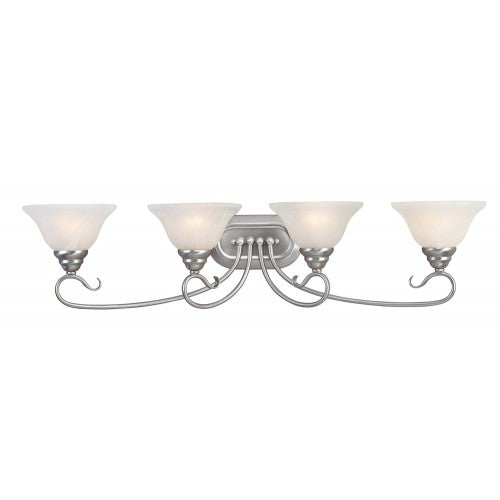 ##Antique Hardware## 4 Light Brushed Nickel Bath Light
