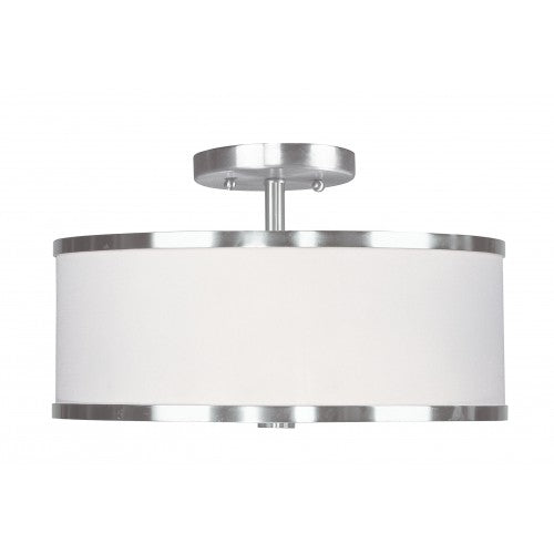 ##Antique Hardware## 2 Light Brushed Nickel Ceiling Mount