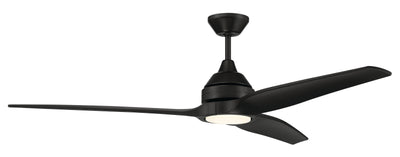 Antique Hardware 60" Limerick Indoor/Outdoor (Damp) in Flat Black w/ Flat Black Blades Ceiling Fan