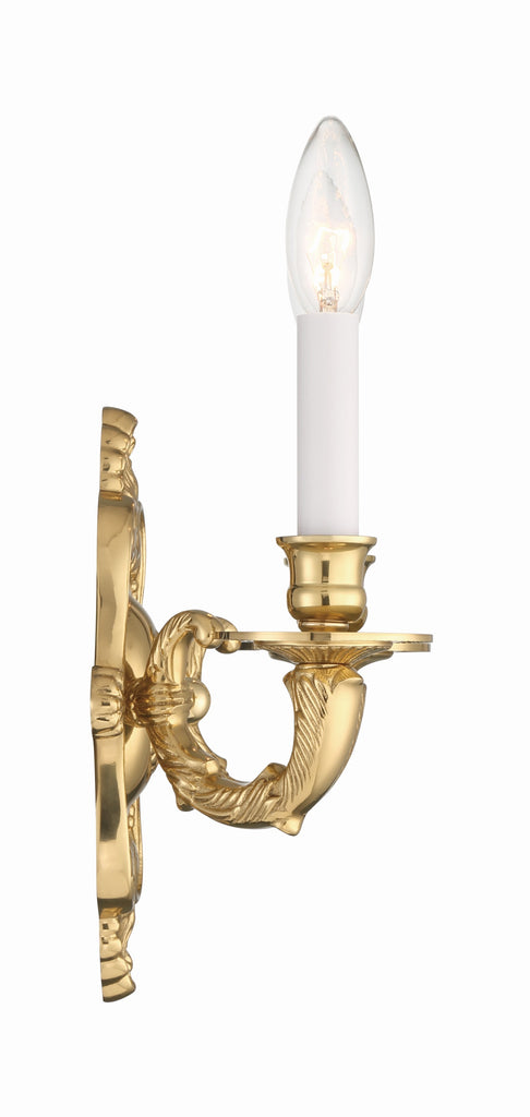 ##Antique Hardware## Crystorama 2 Light Polished Brass Cast Sconce