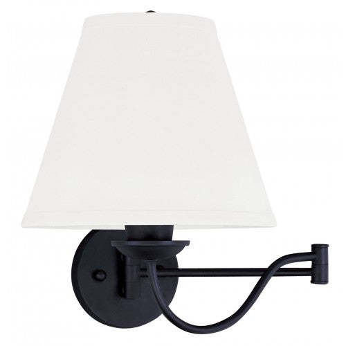 ##Antique Hardware## 1 Light Black Swing Arm Wall Lamp