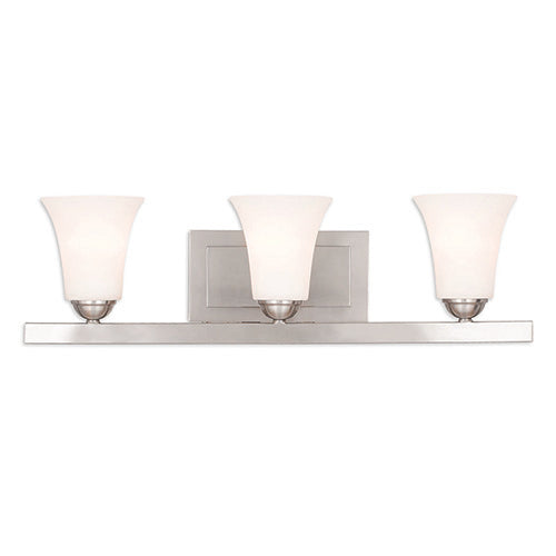 ##Antique Hardware## 3 Light Brushed Nickel Bath Vanity