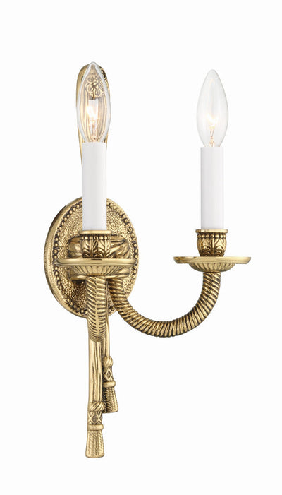 Antique Hardware Crystorama 2 Light Olde Brass Cast Sconce Wall Sconce