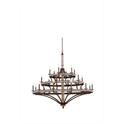 Antique Hardware Coronado (12+6+6) Light 3 Tier Chandelier Chandelier