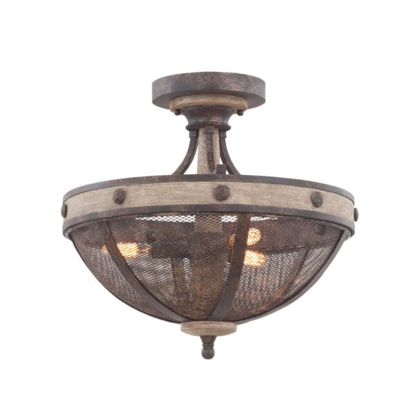 Antique Hardware Coronado 16 Inch Semi Flush Mount Flush Mount
