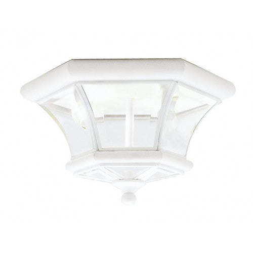 ##Antique Hardware## 2 Light White Ceiling Mount