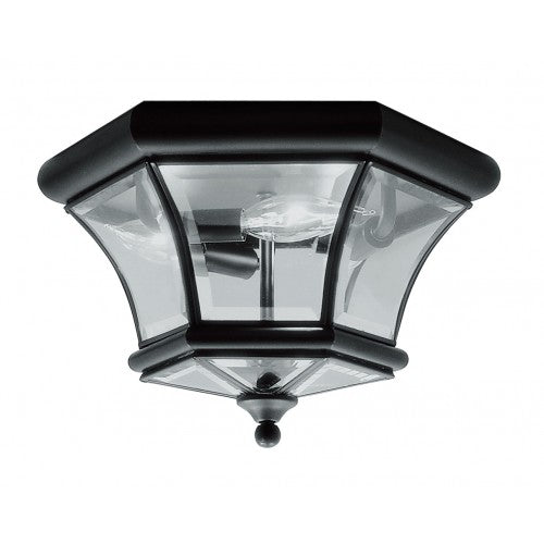 ##Antique Hardware## 3 Light Black Ceiling Mount