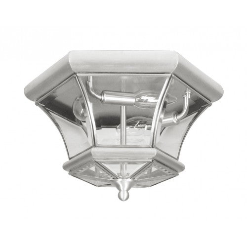 ##Antique Hardware## 3 Light Brushed Nickel Ceiling Mount