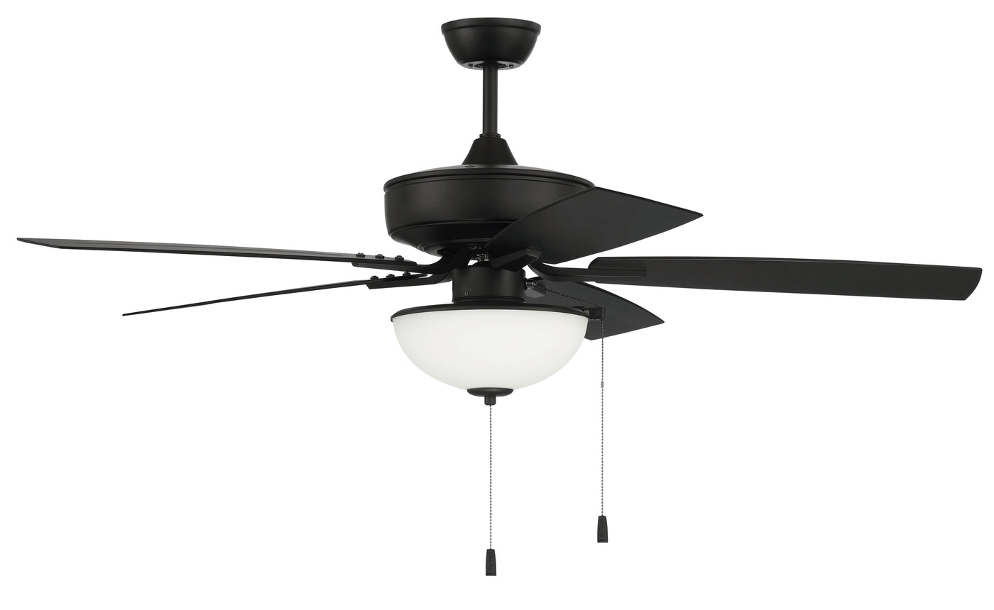 Antique Hardware 52" Outdoor Pro Plus 211 in Flat Black  w/ Flat Black Blades Ceiling Fan