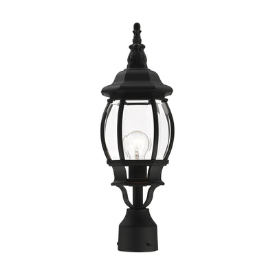 ##Antique Hardware## 1 Light Textured Black Outdoor Post Top Lantern