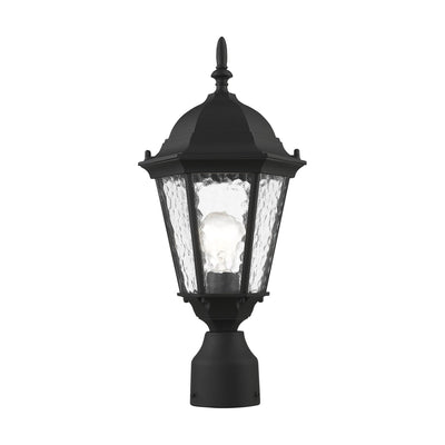 ##Antique Hardware## 1 Light Textured Black Outdoor Post Top Lantern