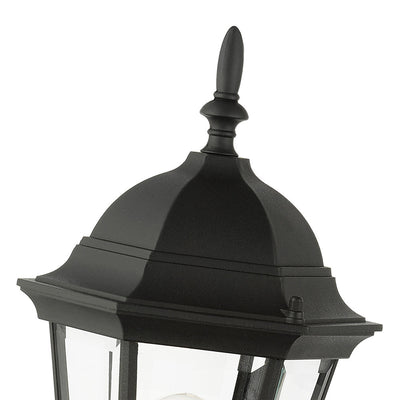##Antique Hardware## 1 Light Textured Black Outdoor Wall Lantern