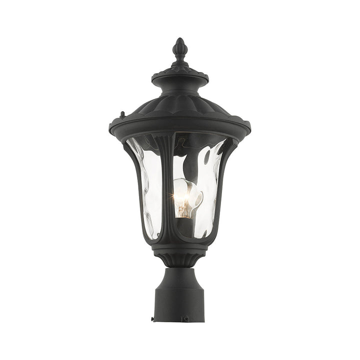 ##Antique Hardware## 1 Light Textured Black Outdoor Post Top Lantern