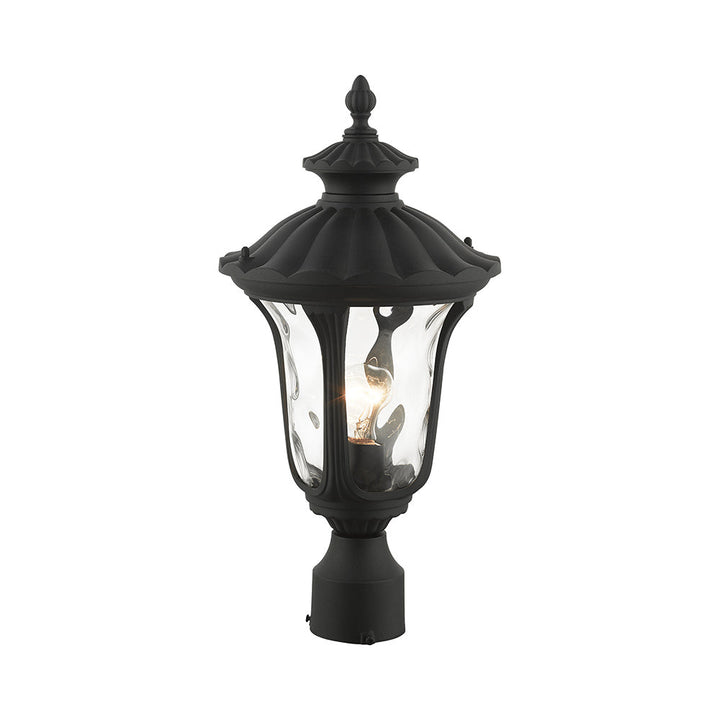 ##Antique Hardware## 1 Light Textured Black Outdoor Post Top Lantern