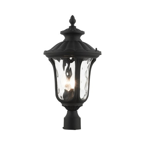 ##Antique Hardware## 3 Light Textured Black Outdoor Post Top Lantern