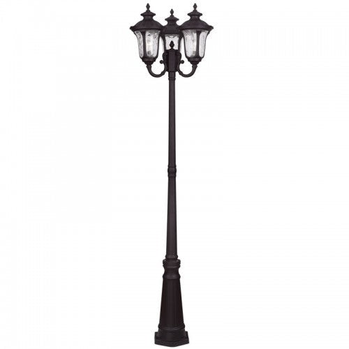 ##Antique Hardware## 3 Light Bronze Outdoor Post Light