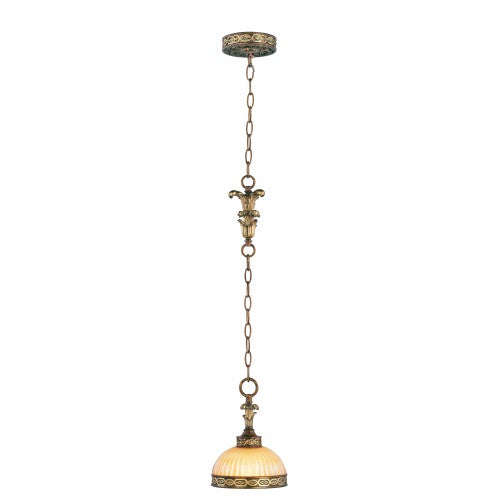 ##Antique Hardware## 1 Light Palacial Bronze Single Pendant