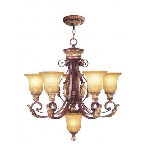 Antique Hardware 6 Light Verona Bronze Chandelier Chandelier