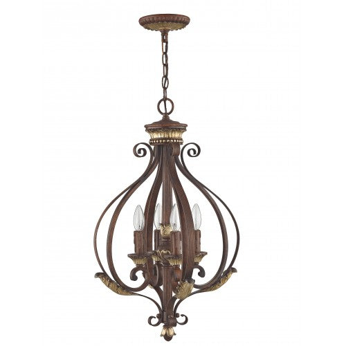 Antique Hardware 4 Light Verona Bronze Foyer Chandelier