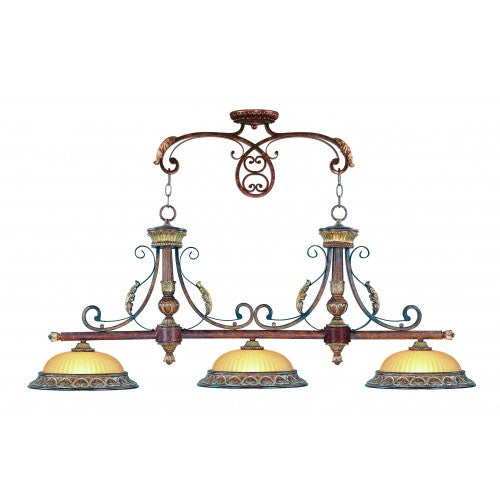Antique Hardware 3 Light Verona Bronze Island Linear
