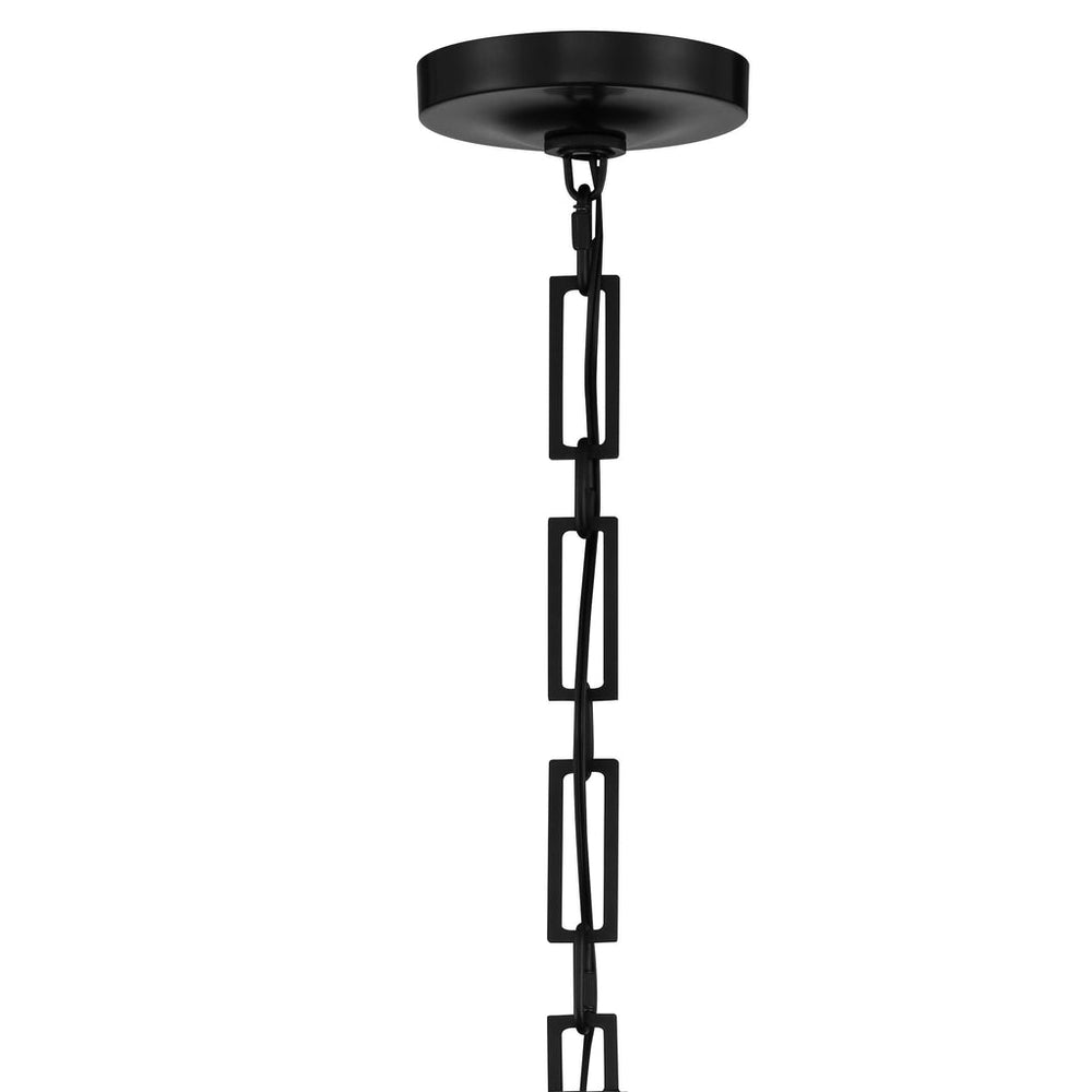 ##Antique Hardware## Brian Patrick Flynn Alston 1 Light Matte Black + White Mini Pendant