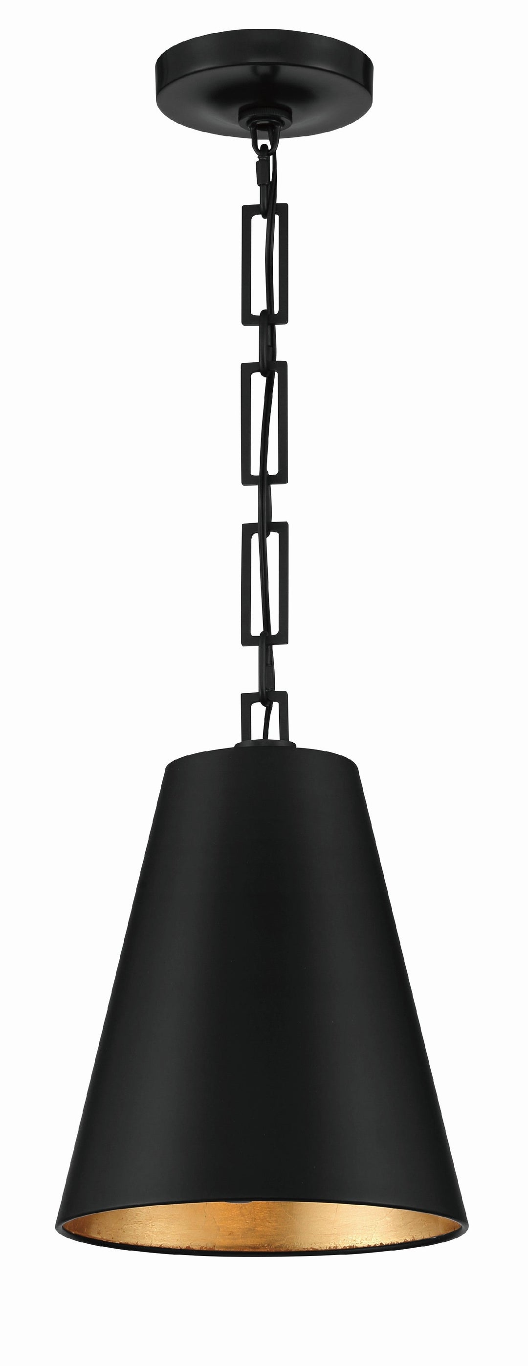##Antique Hardware## Brian Patrick Flynn Alston 2 Light Matte Black + Antique Gold Mini Pendant