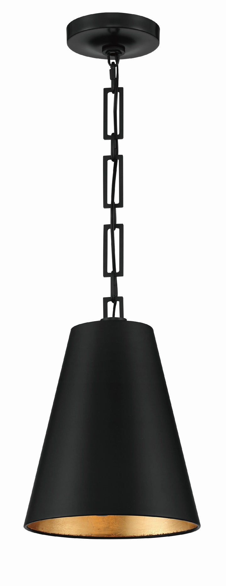 ##Antique Hardware## Brian Patrick Flynn Alston 2 Light Matte Black + Antique Gold Mini Pendant