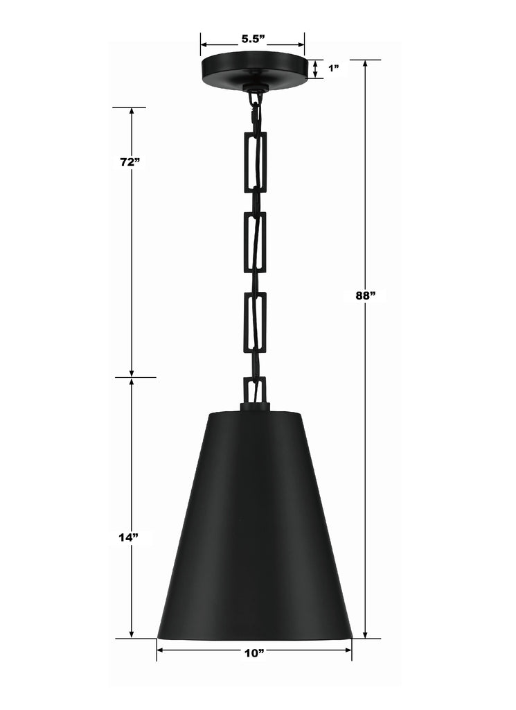 ##Antique Hardware## Brian Patrick Flynn Alston 2 Light Matte Black + Antique Gold Mini Pendant