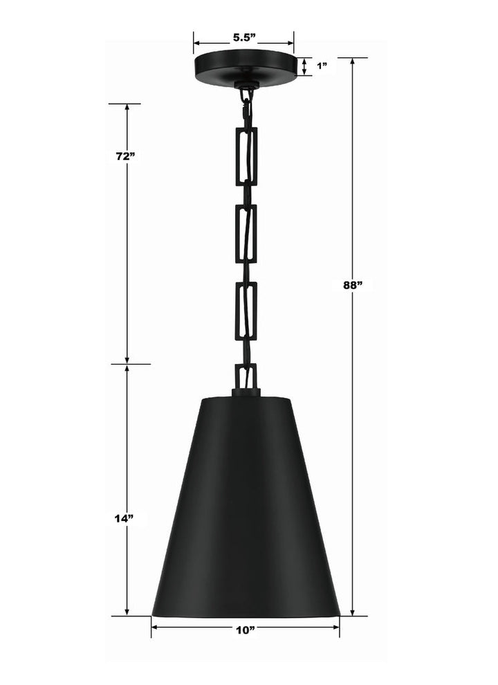 ##Antique Hardware## Brian Patrick Flynn Alston 2 Light Matte Black + Antique Gold Mini Pendant