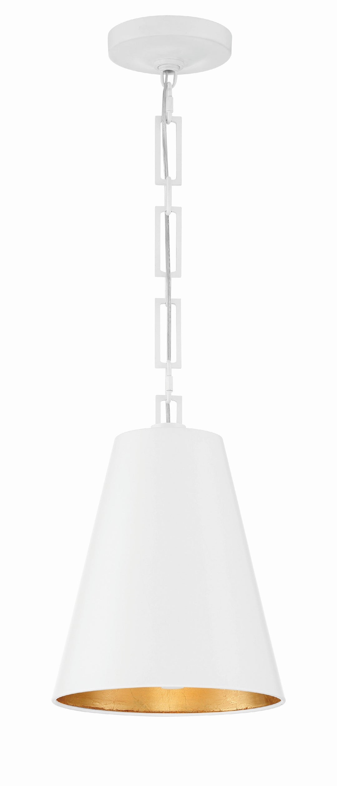 ##Antique Hardware## Brian Patrick Flynn Alston 2 Light Matte White + Antique Gold Mini Pendant