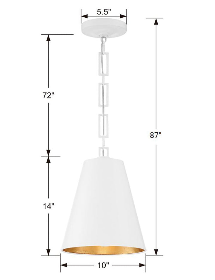 ##Antique Hardware## Brian Patrick Flynn Alston 2 Light Matte White + Antique Gold Mini Pendant