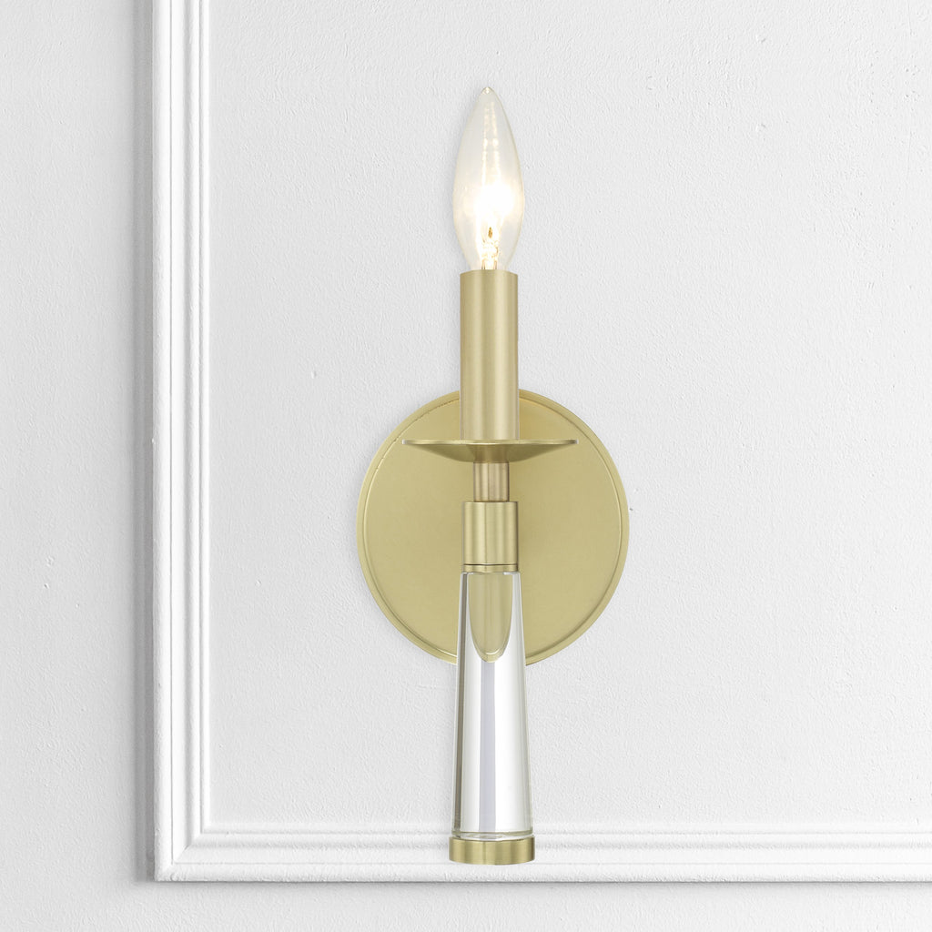 ##Antique Hardware## Baxter 1 Light Aged Brass Sconce