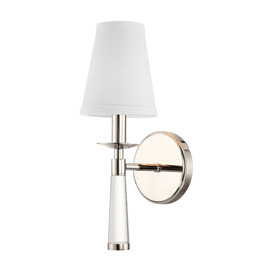 ##Antique Hardware## Baxter 1 Light Polished Nickel Sconce