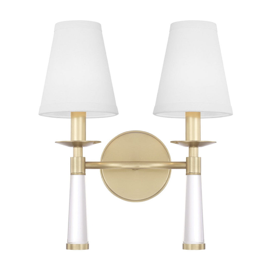 ##Antique Hardware## Baxter 2 Light Aged Brass Sconce