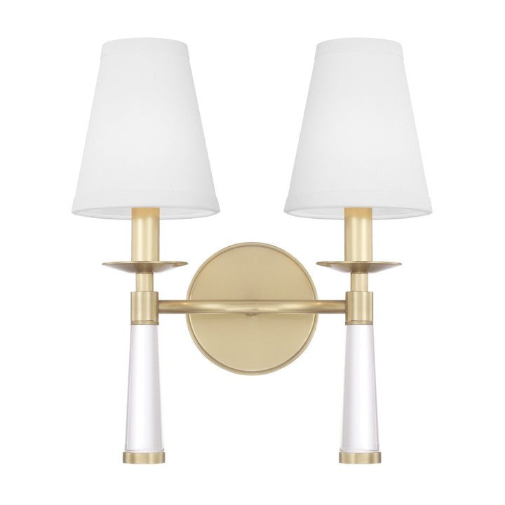 ##Antique Hardware## Baxter 2 Light Aged Brass Sconce
